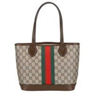 Gucci Ophidia GG Supreme Web Tote Bag Beige Tan